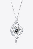 Platinum-Plated 1 Carat Moissanite Pendant Necklace