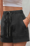 Drawstring Elastic Waist Pocket Shorts