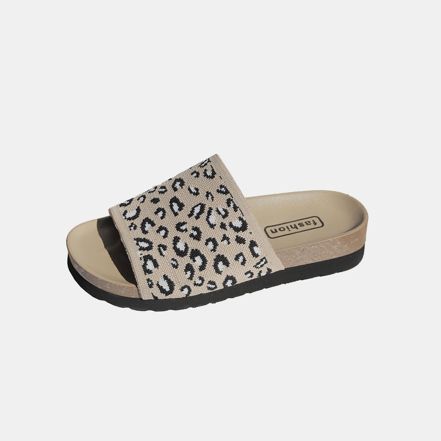 Sandalias con punta abierta de leopardo