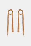 Round Shape Fringed Copper Earrings