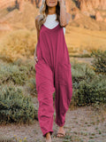 Double Take Full Size Sleeveless V-Neck Pocketed Jumpsuit