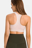 Zip Up Racerback Sports Bra