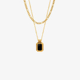 Titanium Steel Gold-Plated Pendant Necklace