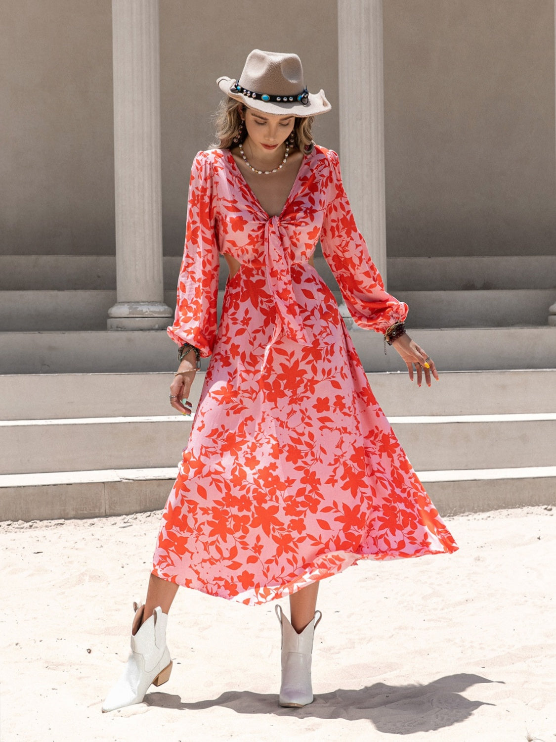 Orange Power Midi Dress