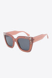 Inlaid Rhinestone Polycarbonate Sunglasses