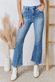 RISEN Full Size High Rise Ankle Flare Jeans