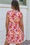 Floral Ruffled Mini Dress