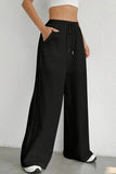 Drawstring Wide Leg Pants