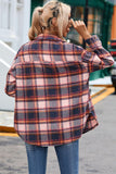 Plaid Dropped Shoulder Shirt Jacket