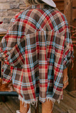 Plaid Pocketed Button Up Shirt