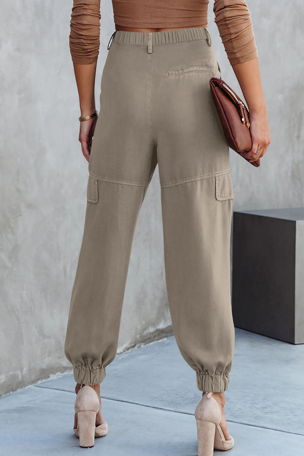 Pantalones cargo de cintura alta