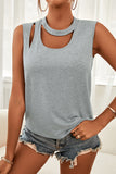 Cutout Sleeveless Top