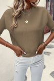 Round Neck Half Sleeve Knit Top