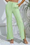 Slit High-Rise Flare Pants