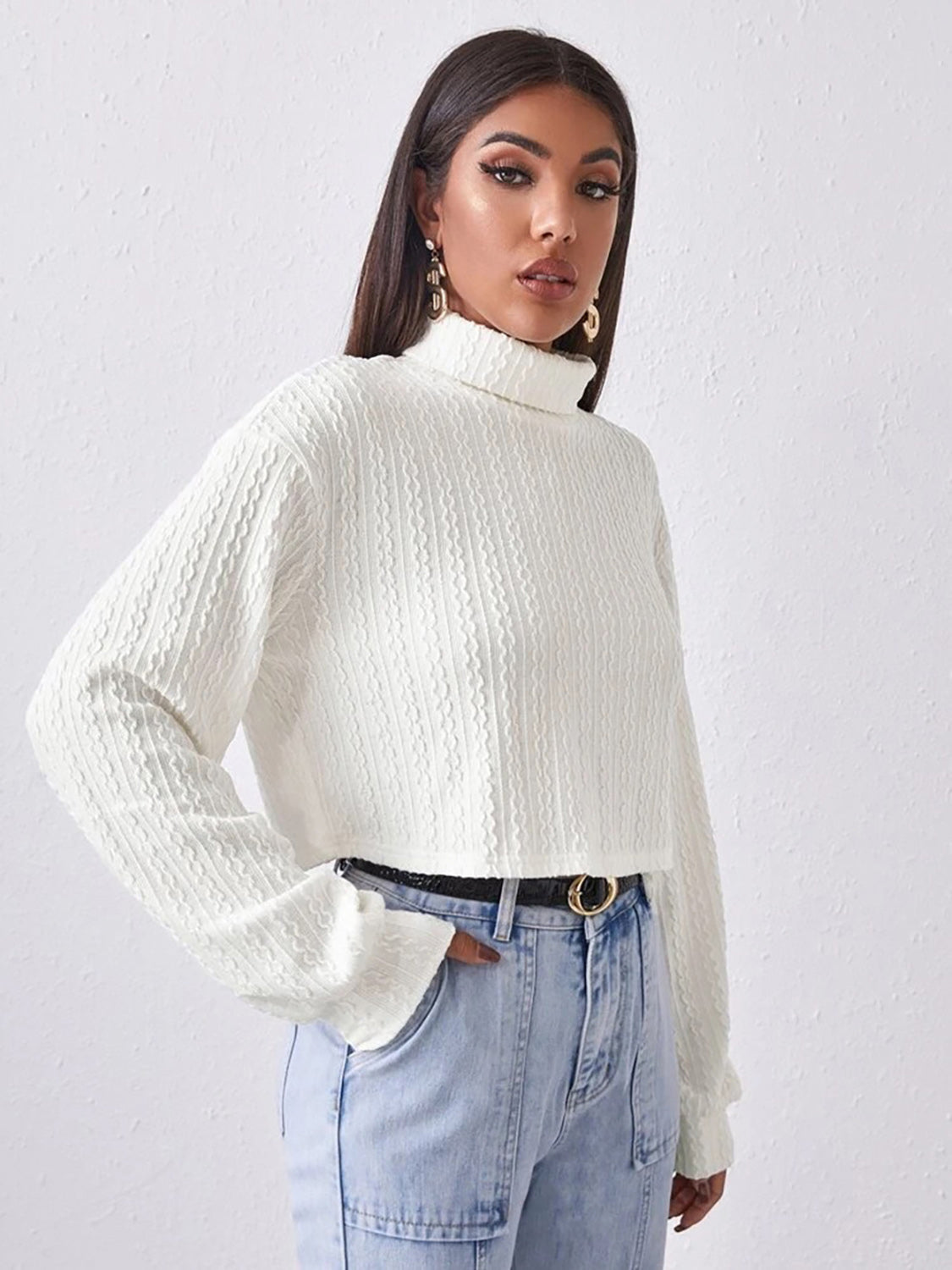 Turtleneck Long Sleeve Top