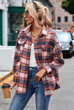 Plaid Dropped Shoulder Shirt Jacket